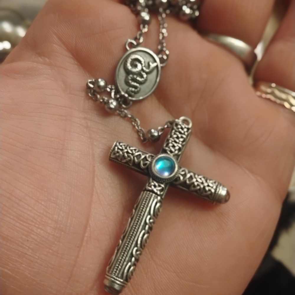 Silver Cross Pendant Necklace
